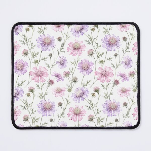 Item preview, Scabiosa Pincushion Lilac Watercolor Seamless Floral Pattern designed and sold by Inkworksbyshery.