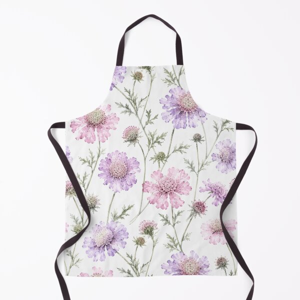 Item preview, Scabiosa Pincushion Lilac Watercolor Seamless Floral Pattern designed and sold by Inkworksbyshery.