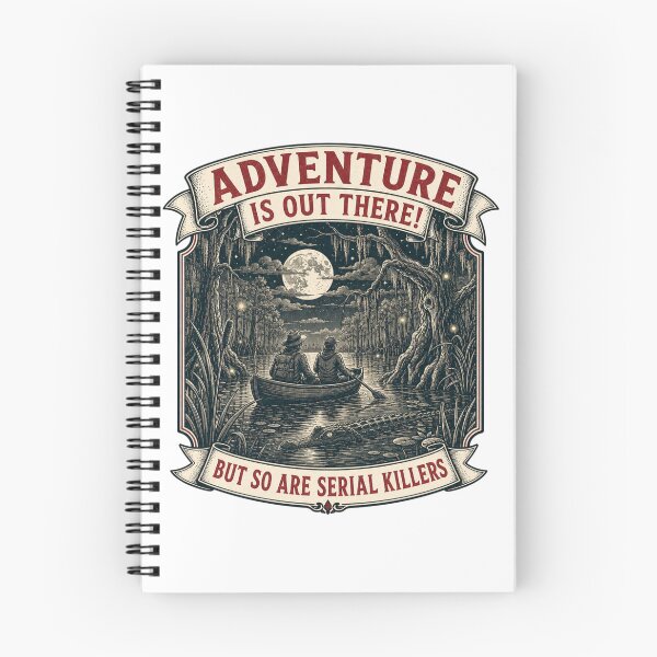 Item preview, Adventure Is Out There But So Are Serial Killers - Funny Dark Humor Camping Design designed and sold by ChaosThreadsCo.