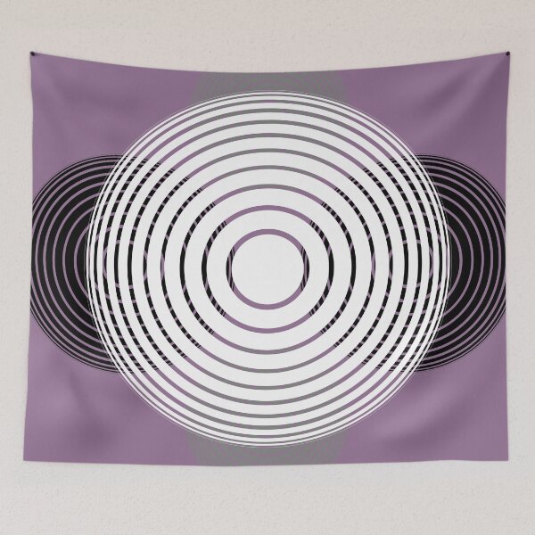 Item preview, CONCENTRIC BLACK AND WHITE CIRCLES 4 - MINIMALIST GEOMETRY designed and sold by CuPensky.