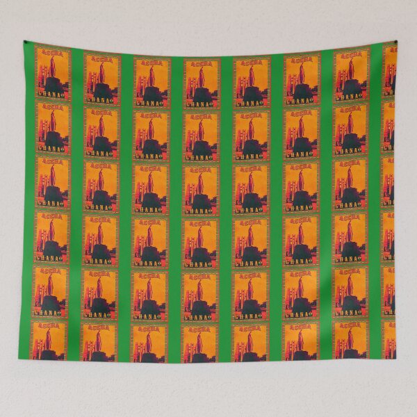 Item preview, Sello postal antiguo de Accra, Ghana - Arte conmemorativo de la independencia de Kwame Nkrumah designed and sold by Youngkev-arts.