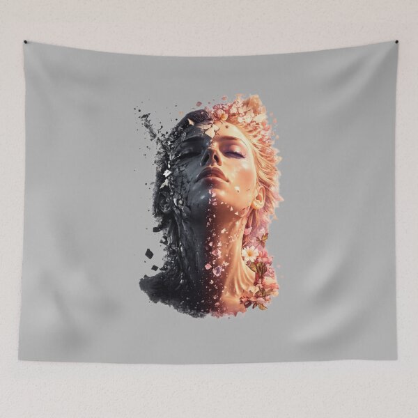 Item preview, Dark Floral Beauty in Decay Portrait designed and sold by IMOBILYARI VibeCore.