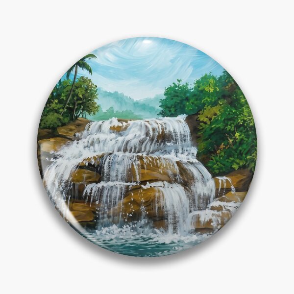 Item preview, Multilevel Tropical Waterfall with Palm Trees designed and sold by Skuvane-Vecbani.