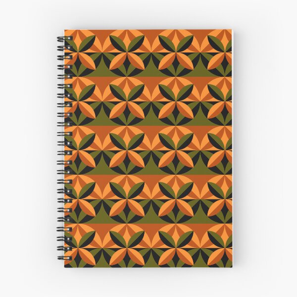 Item preview, Patrón moderno de mediados de siglo en naranja y verde designed and sold by DEC02.