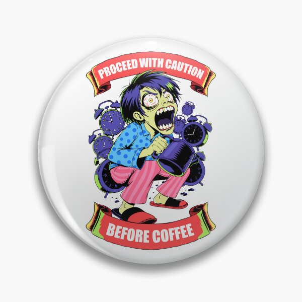 Item preview, Proceed With Caution Before Coffee Funny Zombie designed and sold by VibeVaultWear.