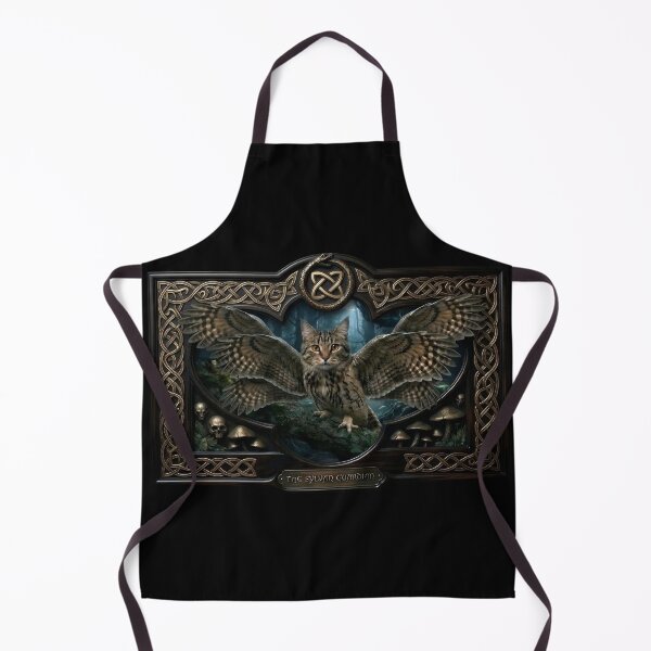 Item preview, The Sylvan Guardian Celtic Owl Cat designed and sold by Dragonmotor Media.