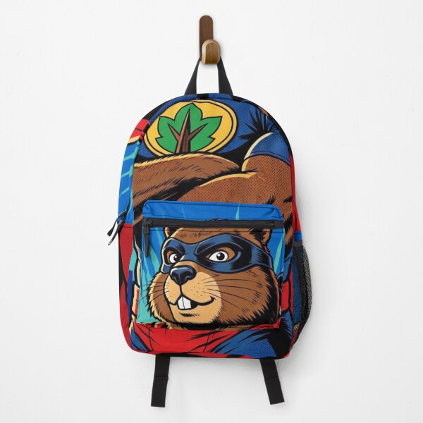 Item preview, Super Beaver Hero Vintage Pop Art Cartoon designed and sold by ElvisVintagePosters.