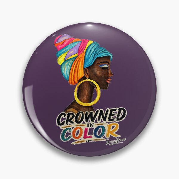 Item preview, CROWNED IN COLOR | African Woman Portrait | Original Oil Painting by Svetlana Shavrina designed and sold by BlueberrySwan.