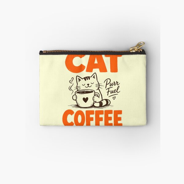 Item preview, Cute Cat Coffee Outline Design | Minimalist "CAT COFFEE" Typography Art designed and sold by CutPawStudio.