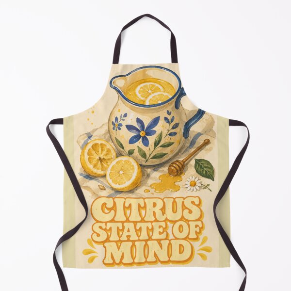 Item preview, Citrus State of Mind | Hand Painted Lemonade Flat Lay Illustration designed and sold by UUniqueIImprint.
