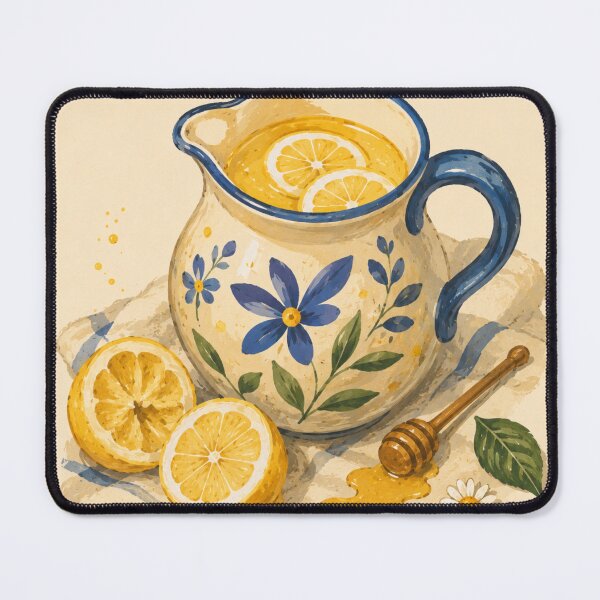 Item preview, Citrus State of Mind | Hand Painted Lemonade Flat Lay Illustration designed and sold by UUniqueIImprint.