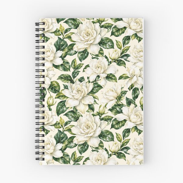 Item preview, Gardenia White Velvet Watercolor Seamless Floral Pattern designed and sold by Inkworksbyshery.