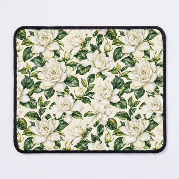 Item preview, Gardenia White Velvet Watercolor Seamless Floral Pattern designed and sold by Inkworksbyshery.