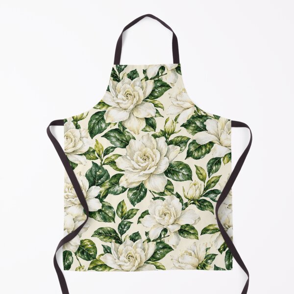 Item preview, Gardenia White Velvet Watercolor Seamless Floral Pattern designed and sold by Inkworksbyshery.