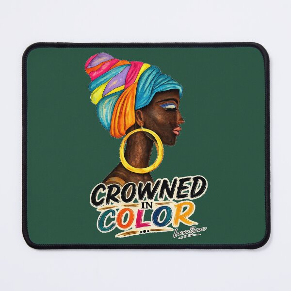 Item preview, CROWNED IN COLOR | African Portrait Design | Green Edition by Lana Swan designed and sold by BlueberrySwan.