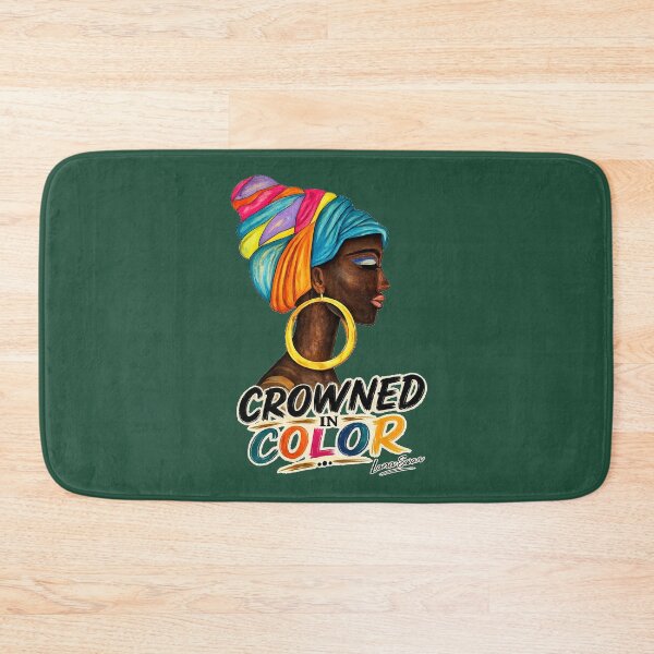 Item preview, CROWNED IN COLOR | African Portrait Design | Green Edition by Lana Swan designed and sold by BlueberrySwan.