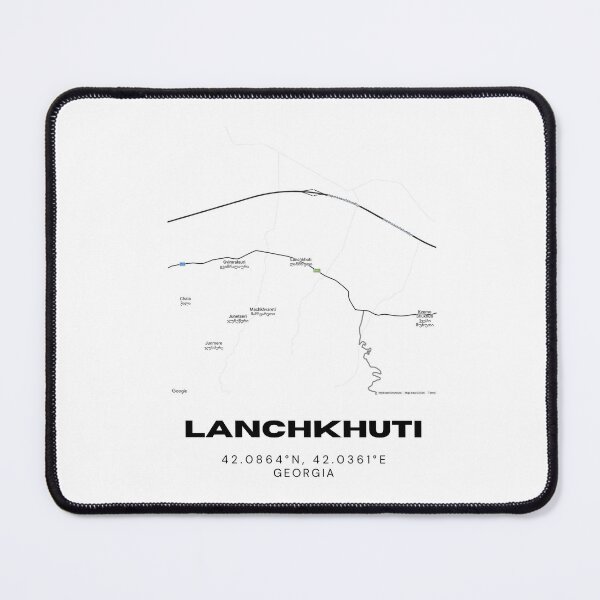 Item preview, Lanchkhuti Georgia Minimalist City Map with Coordinates | Modern Street Map Art Print designed and sold by RM-Journey.