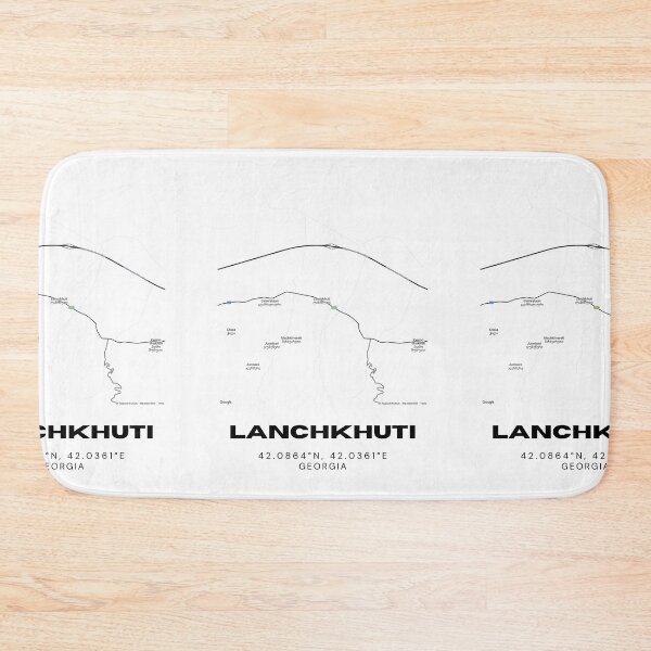 Item preview, Lanchkhuti Georgia Minimalist City Map with Coordinates | Modern Street Map Art Print designed and sold by RM-Journey.