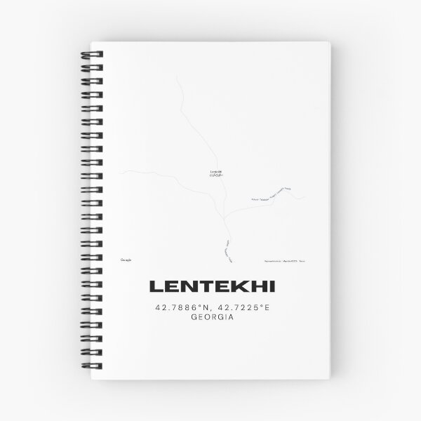 Item preview, Lentekhi Georgia Minimalist City Map with Coordinates | Modern Street Map Art Print designed and sold by RM-Journey.