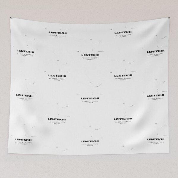 Item preview, Lentekhi Georgia Minimalist City Map with Coordinates | Modern Street Map Art Print designed and sold by RM-Journey.