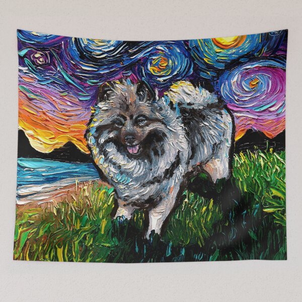 Item preview, Keeshond Night designed and sold by AjaTrier.