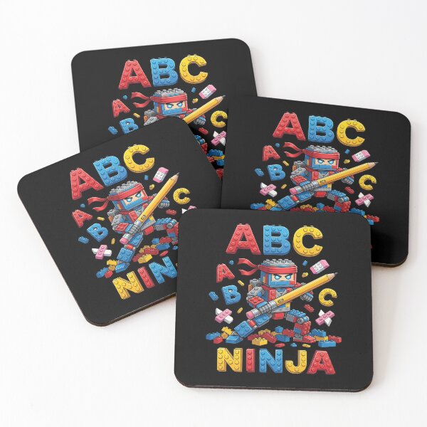 Item preview, ABC Ninja Building Blocks Robot Cute Back To School designed and sold by Krasnovaovaova.