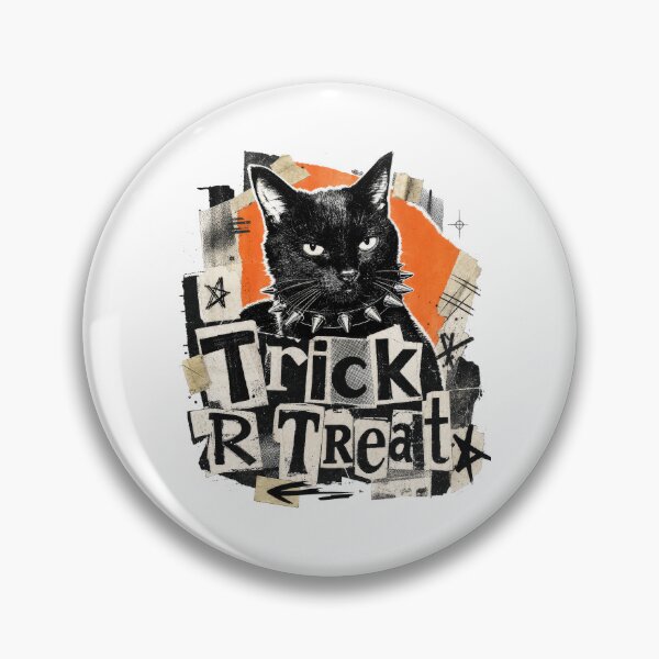 Item preview, Punk Black Cat Trick or Treat Halloween Spooky designed and sold by AntiqueImages.