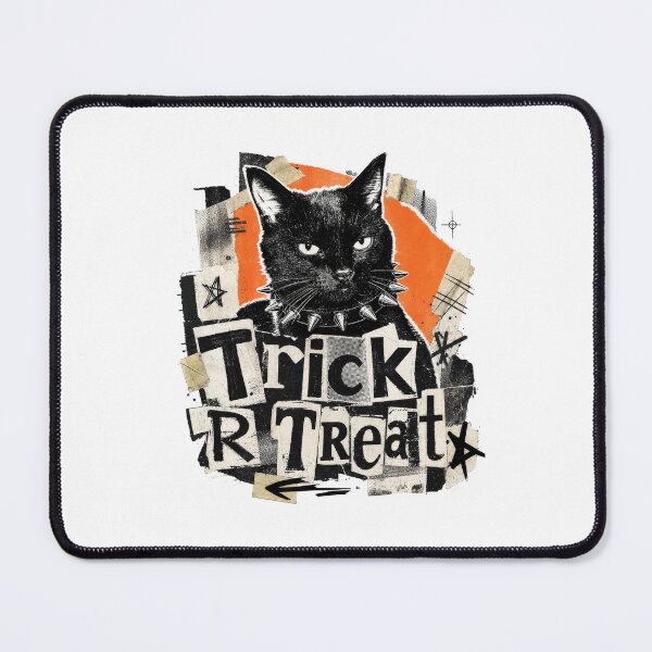 Item preview, Punk Black Cat Trick or Treat Halloween Spooky designed and sold by AntiqueImages.