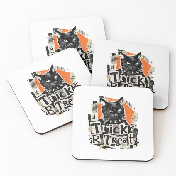 Item preview, Punk Black Cat Trick or Treat Halloween Spooky designed and sold by AntiqueImages.