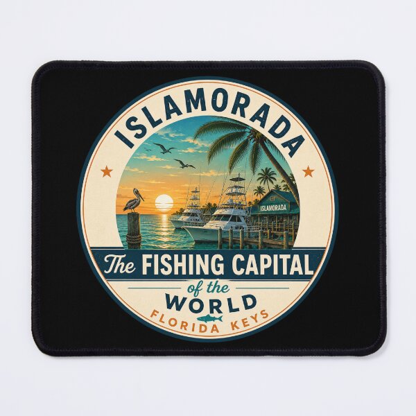 Item preview, Islamorada Badge | The Fishing Capital of the World Retro Florida Keys Emblem designed and sold by piketo.