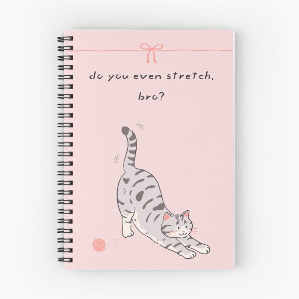 Item preview, "Do You Even Stretch Bro?" Funny Cat Artwork, Motivational Quotes, Cat Memes designed and sold by SpringTeaDesigns.