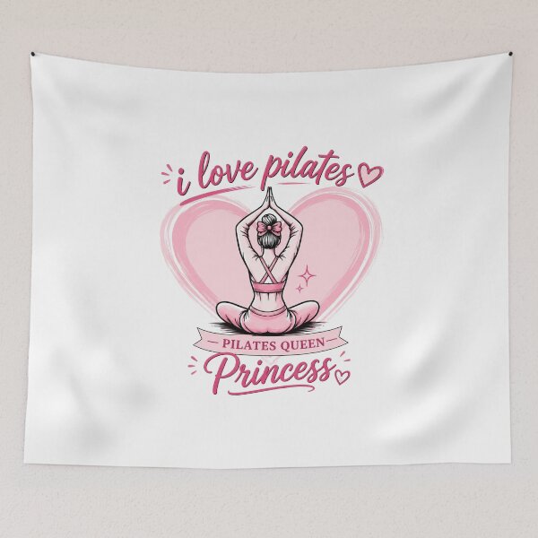 Item preview, I Love Pilates Princess Aesthetic Cute Workout Fitness Gift designed and sold by Digistore1221.