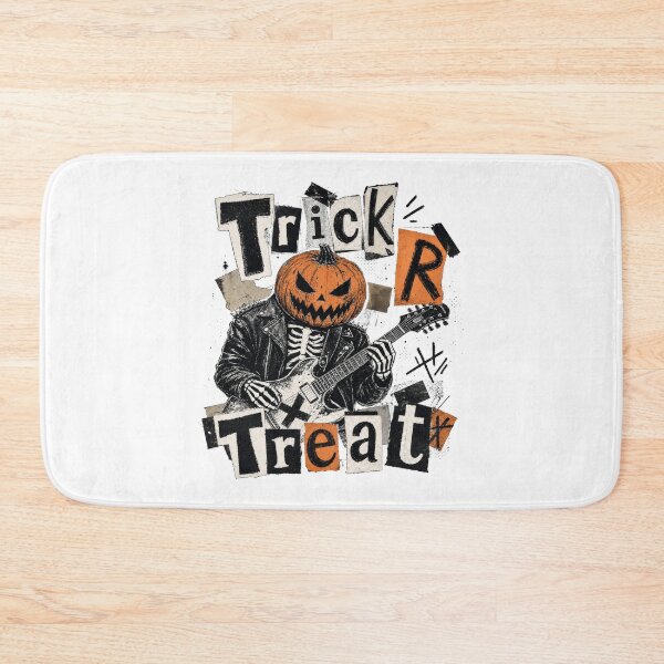 Item preview, Pumpkin Skeleton Rocker Guitar Trick or Treat designed and sold by AntiqueImages.