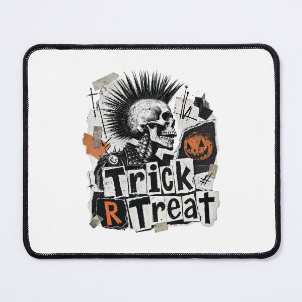 Item preview, Punk Skeleton Mohawk Trick or Treat Halloween designed and sold by AntiqueImages.
