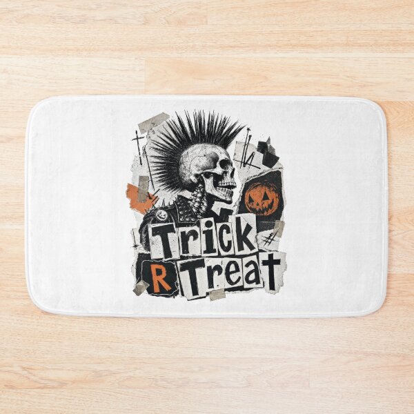 Item preview, Punk Skeleton Mohawk Trick or Treat Halloween designed and sold by AntiqueImages.