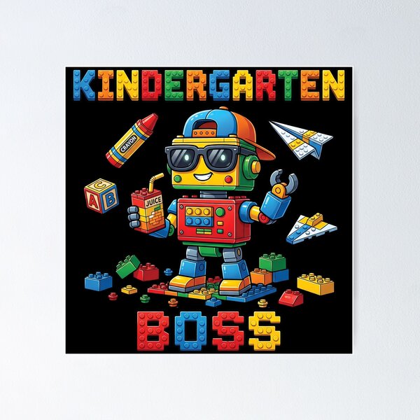 Item preview, Kindergarten Boss Cool Robot With Sunglasses School Toy designed and sold by Krasnovaovaova.