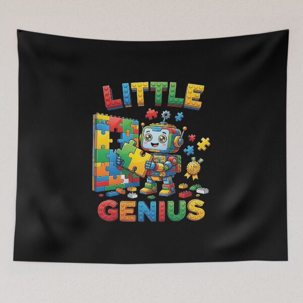 Item preview, Little Genius Puzzle Solver Clever Robot Kids Graphic designed and sold by Krasnovaovaova.