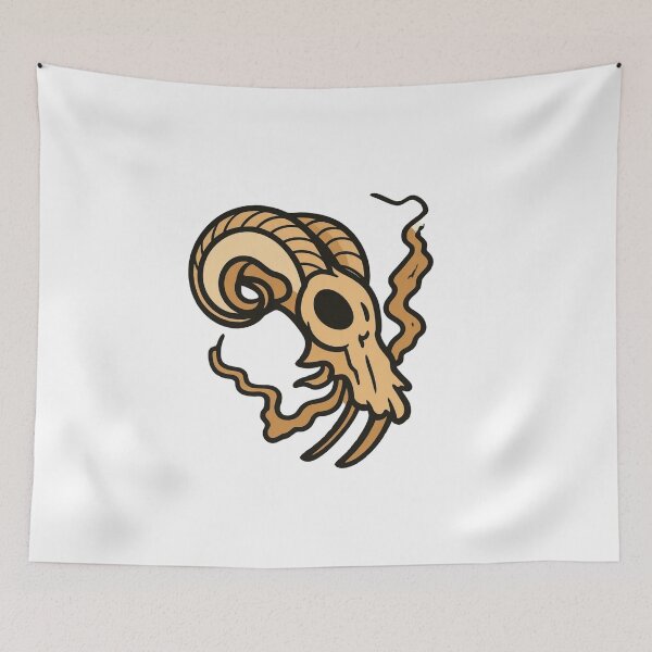 Item preview, Gothic Ram Skull Tattoo - Classic Vector Edition designed and sold by Ideniquo.