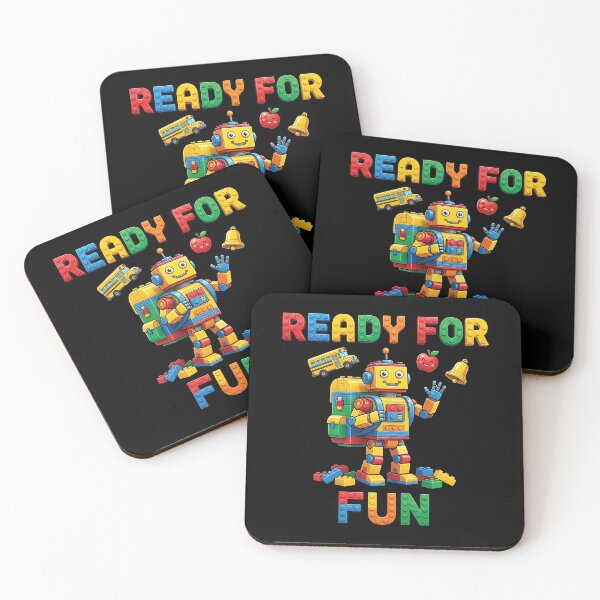 Item preview, Ready For Fun School Bus Robot With Backpack Blocks designed and sold by Krasnovaovaova.