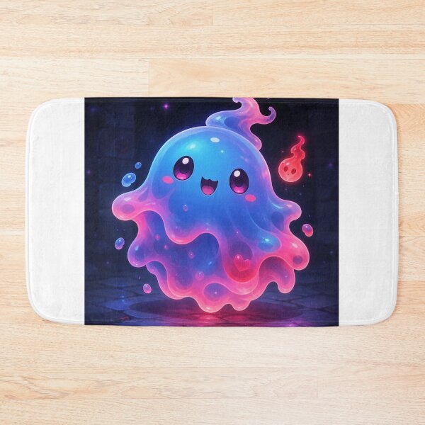 Item preview, Cute Kawaii Neon Slime Ghost Monster Fantasy Art designed and sold by Ghostly-Figures.
