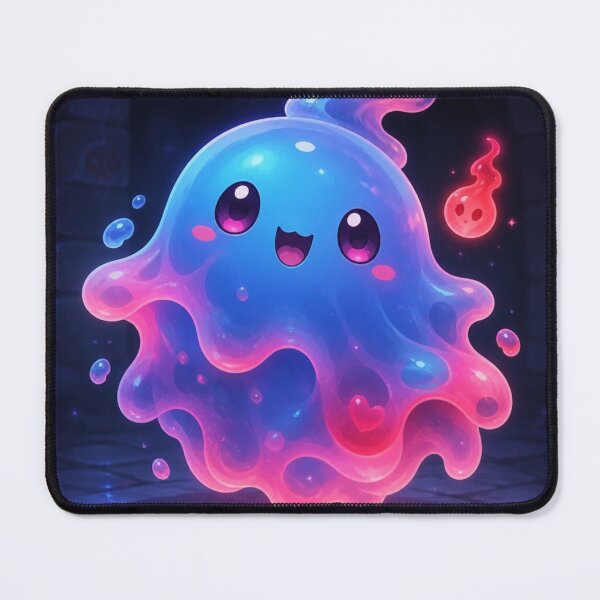 Item preview, Cute Kawaii Neon Slime Ghost Monster Fantasy Art designed and sold by Ghostly-Figures.