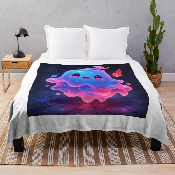 Item preview, Cute Kawaii Neon Slime Ghost Monster Fantasy Art designed and sold by Ghostly-Figures.