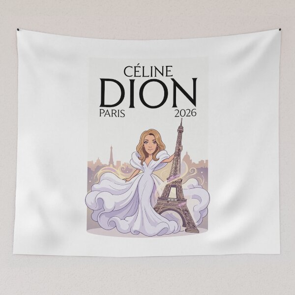 Item preview, Celine Dion Paris 2026 Cartoon version designed and sold by tigrootiger.