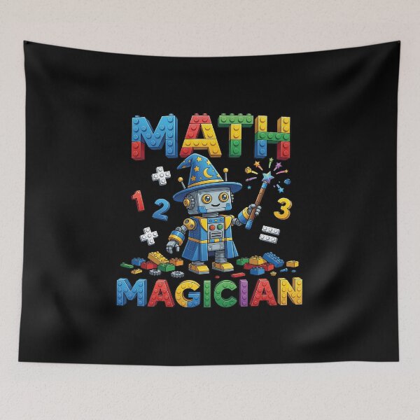Item preview, Math Magician Wizard Robot Funny STEM School Blocks designed and sold by Krasnovaovaova.