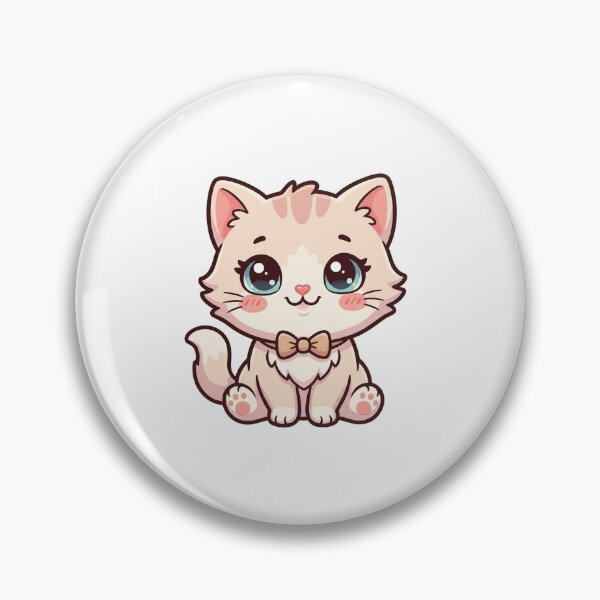 Item preview, Cute Kawaii Kitten with Bow Tie Anime Cat Style designed and sold by JanElJaJas.