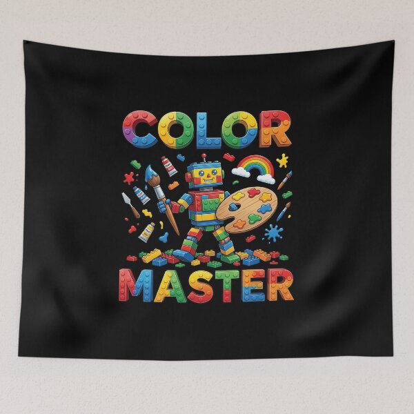Item preview, Color Master Artist Robot Cute Back To School Brick designed and sold by Krasnovaovaova.