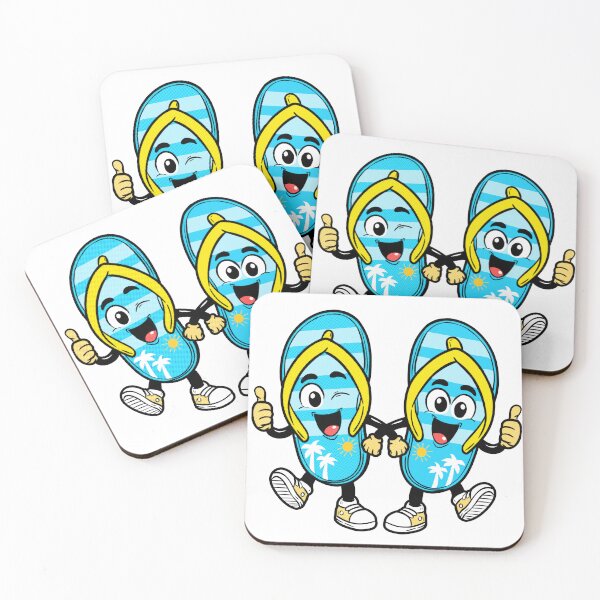 Item preview, Cute Summer Flip Flops Sticker designed and sold by ben.comictell.