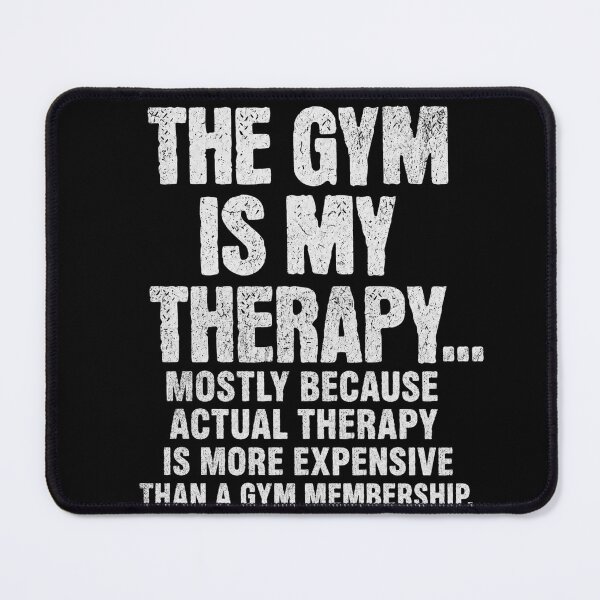 Item preview, The Gym Is My Therapy Funny Workout Motivation Fitness Gift designed and sold by Digistore1221.