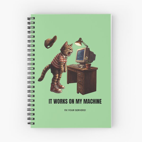 Item preview, Angry IT Cat Screaming at Old Computer Funny Tech Humor Art designed and sold by UmSkelig834.