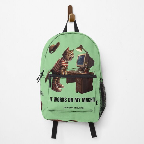 Item preview, Angry IT Cat Screaming at Old Computer Funny Tech Humor Art designed and sold by UmSkelig834.